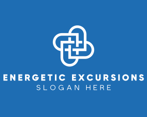 Abstract Medical Cross logo design