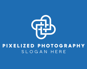 Abstract Medical Cross logo design