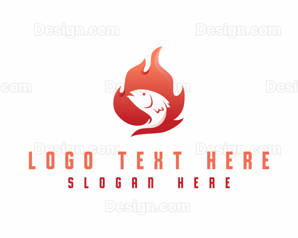 Flaming Fish BBQ Logo