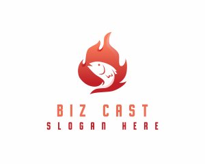 Flaming Fish BBQ logo