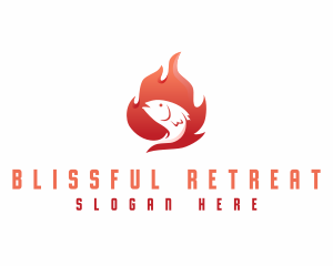 Flaming Fish BBQ logo