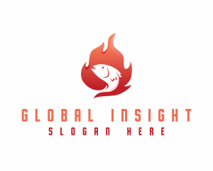 Flaming Fish BBQ logo