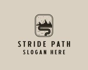 Pathway Road Mountain logo design