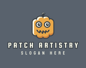 Cartoon Halloween Pumpkin logo design