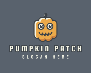 Cartoon Halloween Pumpkin logo design