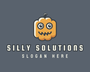 Cartoon Halloween Pumpkin logo design