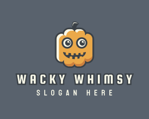 Cartoon Halloween Pumpkin logo design