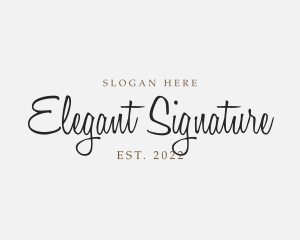 Elegant Cursive Business logo design