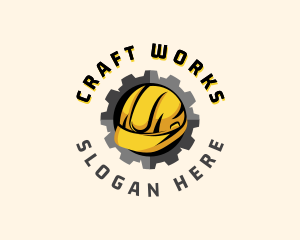 Construct Hat Cogwheel logo