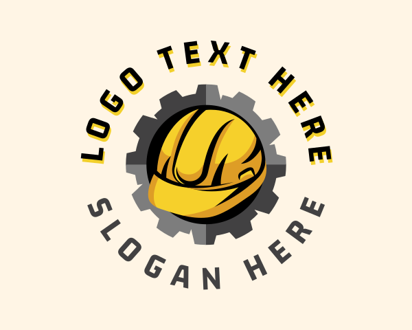 Construct Hat Cogwheel logo