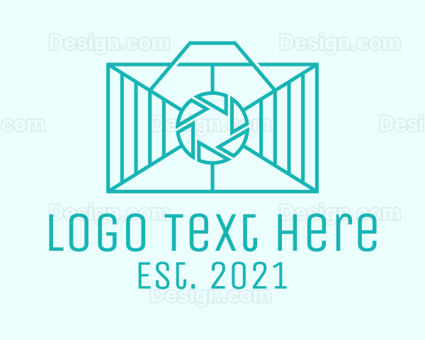 Geometric Rectangle  Camera Logo