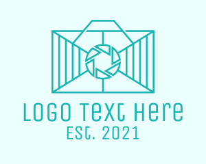 Geometric Rectangle  Camera logo