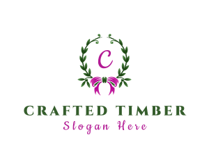 Ribbon Wreath Event Planner logo design