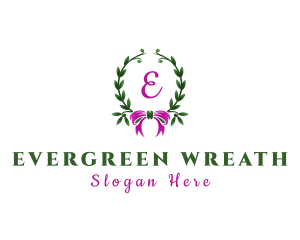 Ribbon Wreath Event Planner logo design