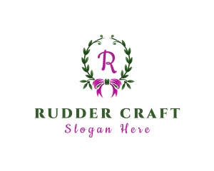 Ribbon Wreath Event Planner logo design