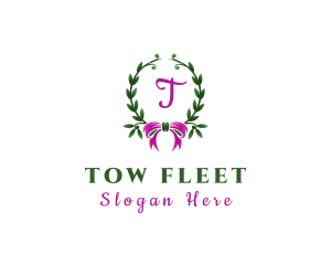 Ribbon Wreath Event Planner logo design