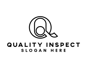 Abstract Line Letter Q logo design