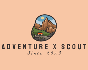 Trekking Adventure Campsite logo design