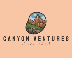 Trekking Adventure Campsite logo design