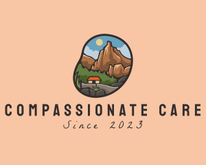 Trekking Adventure Campsite logo design