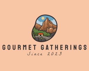 Trekking Adventure Campsite logo design