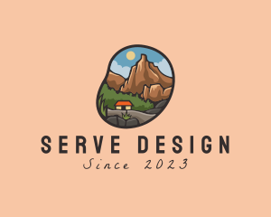 Trekking Adventure Campsite logo design