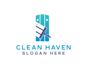 Squeegee Janitorial Cleaning  logo design