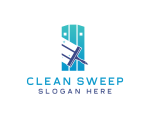 Squeegee Janitorial Cleaning  logo design