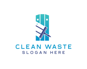 Squeegee Janitorial Cleaning  logo design