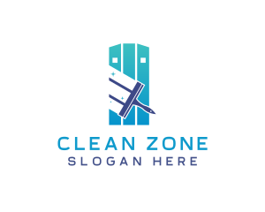 Squeegee Janitorial Cleaning  logo design