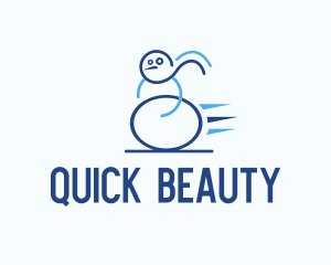 Blue Fast Snowman logo