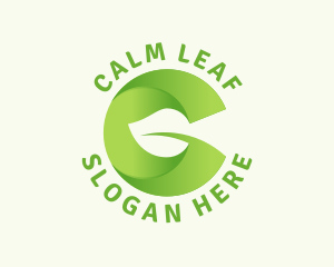 Leaf Garden Letter C logo design