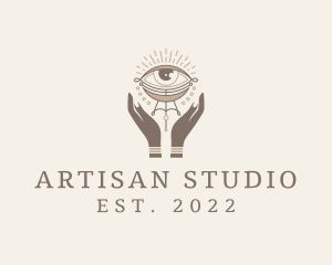 Mystical Eye Hands Jeweler logo design