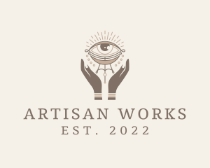 Mystical Eye Hands Jeweler logo design