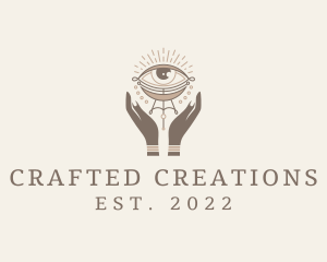 Mystical Eye Hands Jeweler logo design