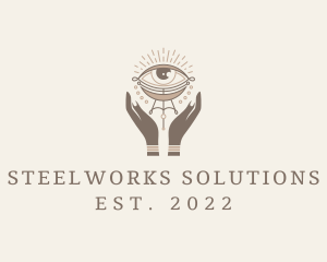 Mystical Eye Hands Jeweler logo design