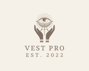 Mystical Eye Hands Jeweler logo design