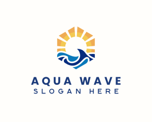 Ocean Sea Wave logo design