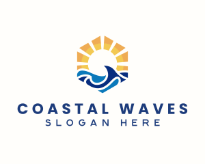 Ocean Sea Wave logo design