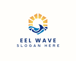 Ocean Sea Wave logo design