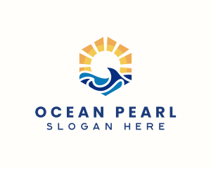 Ocean Sea Wave logo design