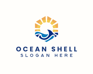 Ocean Sea Wave logo design