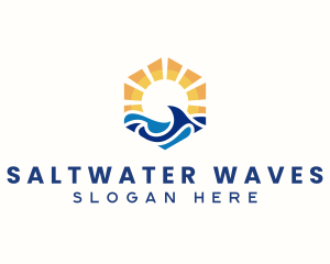 Ocean Sea Wave logo design