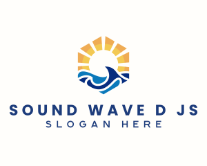 Ocean Sea Wave logo design