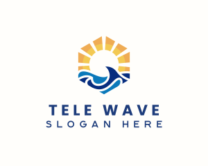 Ocean Sea Wave logo design