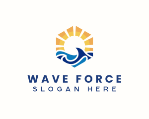 Ocean Sea Wave logo design