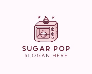 Baking Oven Cupcake  logo design