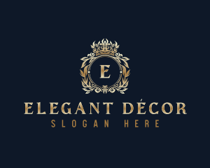 Ornamental Crown Elegant logo design