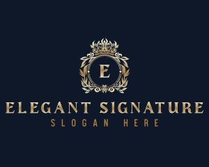 Ornamental Crown Elegant logo design