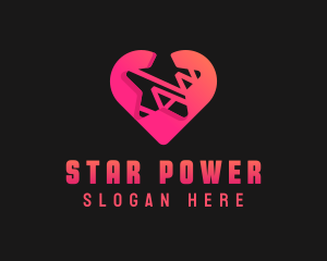 Star Heart Dating logo design